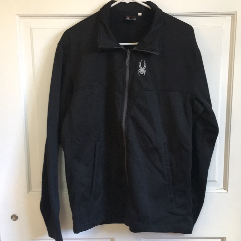 Spyder men’s black zip up jacket Size L